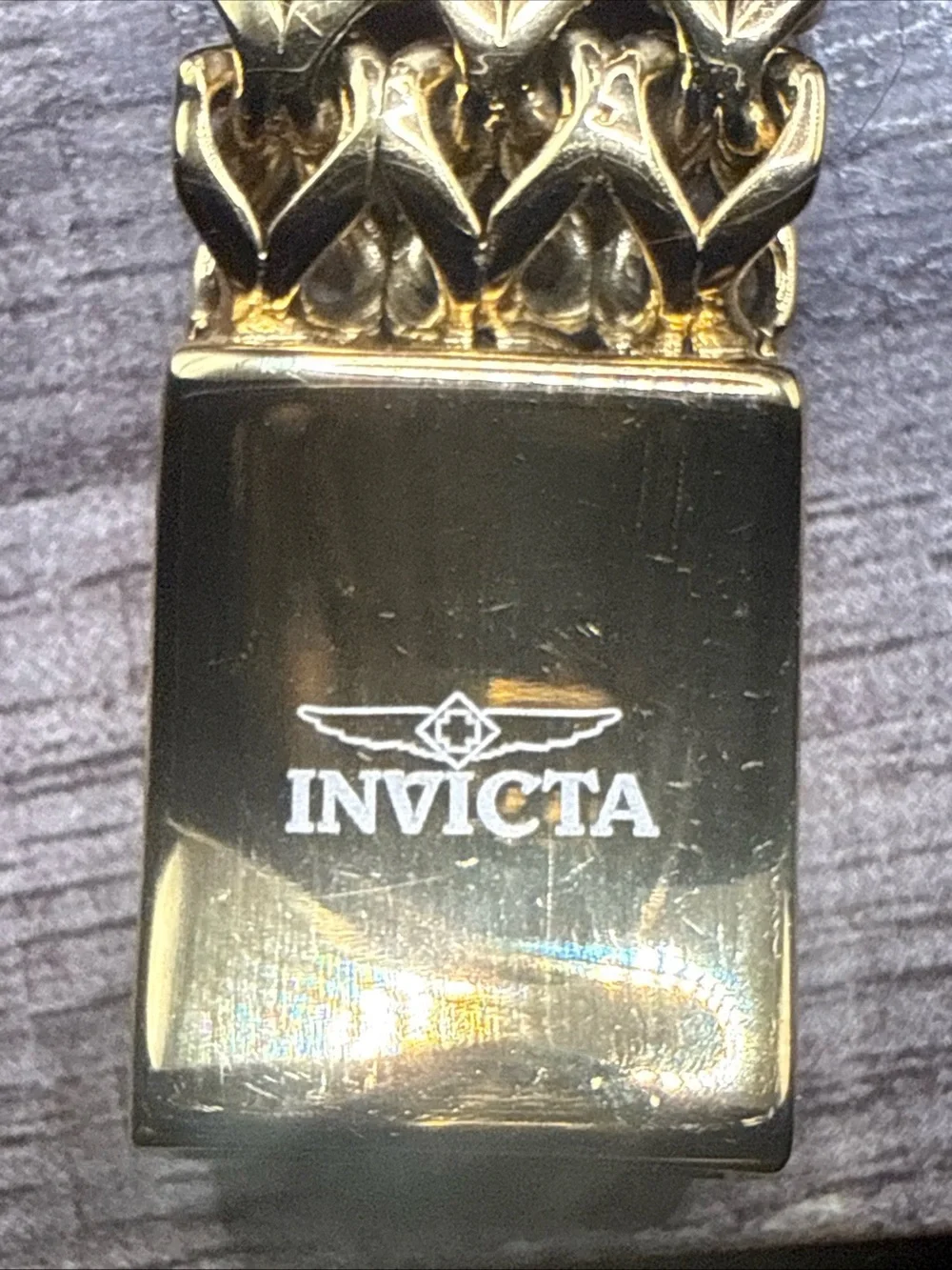Invicta Gold Tone Men's Multi-Row Link Bracelet 9.5 inch